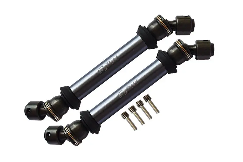 Axial Capra 1.9 Unlimited Trail Buggy Steel+Aluminium Front+ Rear Cvd Drive Shaft - 2Pc Set Gray Silver 1