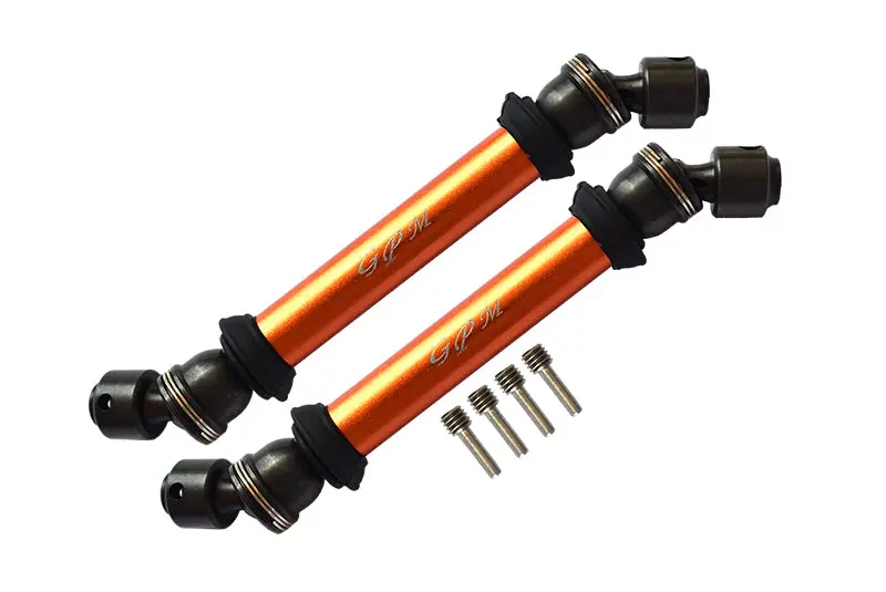 Axial Capra 1.9 Unlimited Trail Buggy Steel+Aluminium Front+ Rear Cvd Drive Shaft - 2Pc Set Orange 1