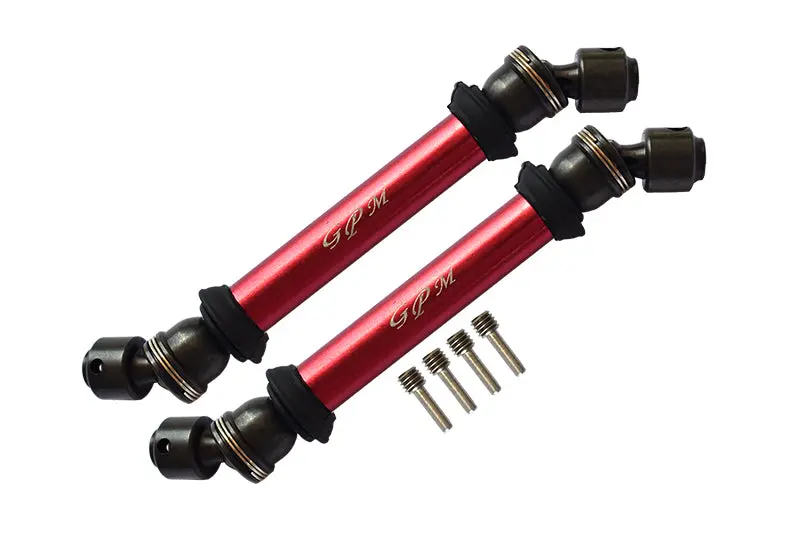 Axial Capra 1.9 Unlimited Trail Buggy Steel+Aluminium Front+ Rear Cvd Drive Shaft - 2Pc Set Red 1