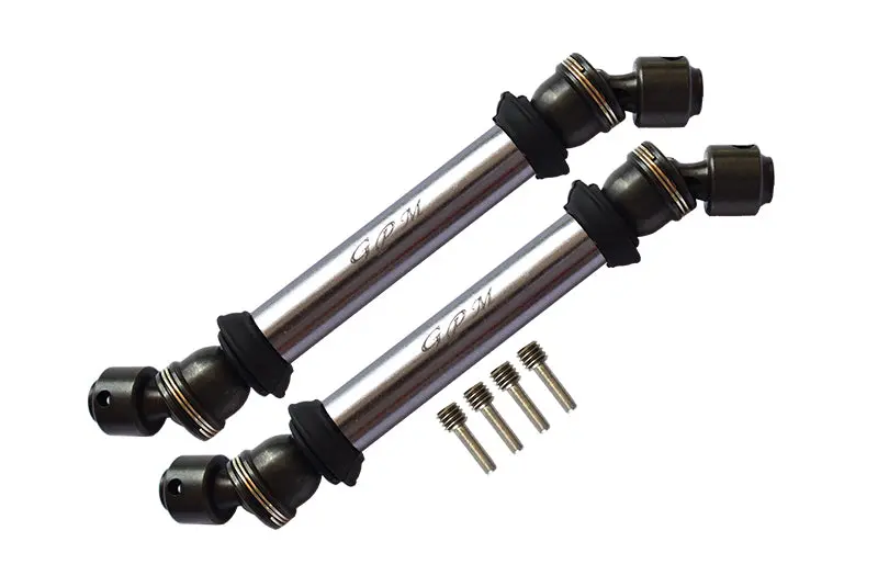 Axial Capra 1.9 Unlimited Trail Buggy Steel+Aluminium Front+ Rear Cvd Drive Shaft - 2Pc Set Silver 1