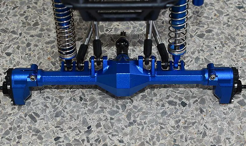 Axial Capra 1.9 Utb Unlimited Trail Buggy Aluminum Rear Gear Box - 13Pc Set Blue 2