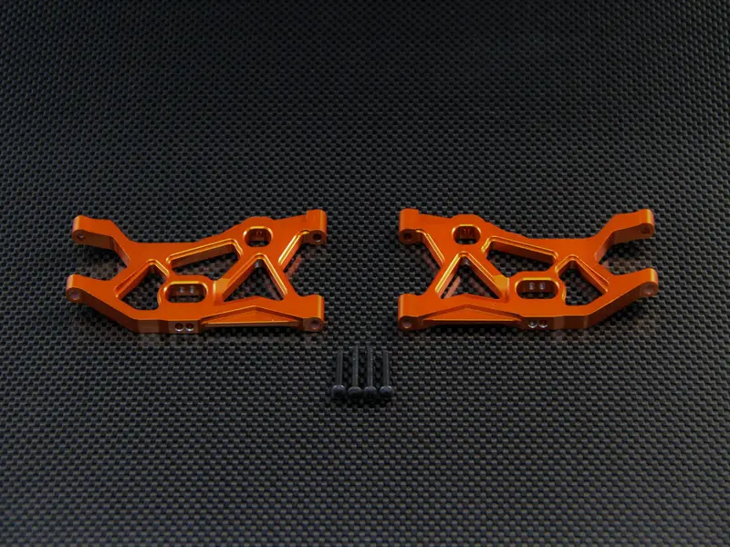 Axial Exo & Axial Yeti Aluminum Front Lower Arm - 1Pr Set Orange 1