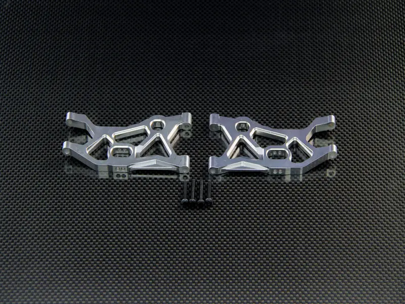 Axial Exo & Axial Yeti Aluminum Front Lower Arm - 1Pr Set Sandy Sliver 1