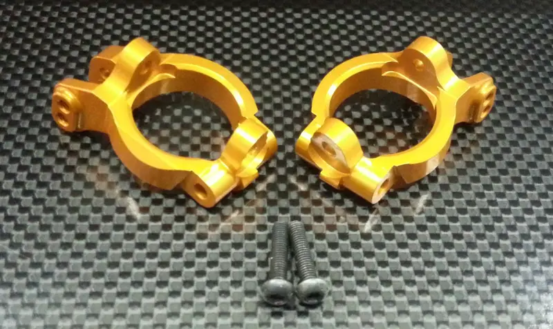 Axial Exo & Yeti Aluminum Front C-Hub - 1Pr Set Gold 1
