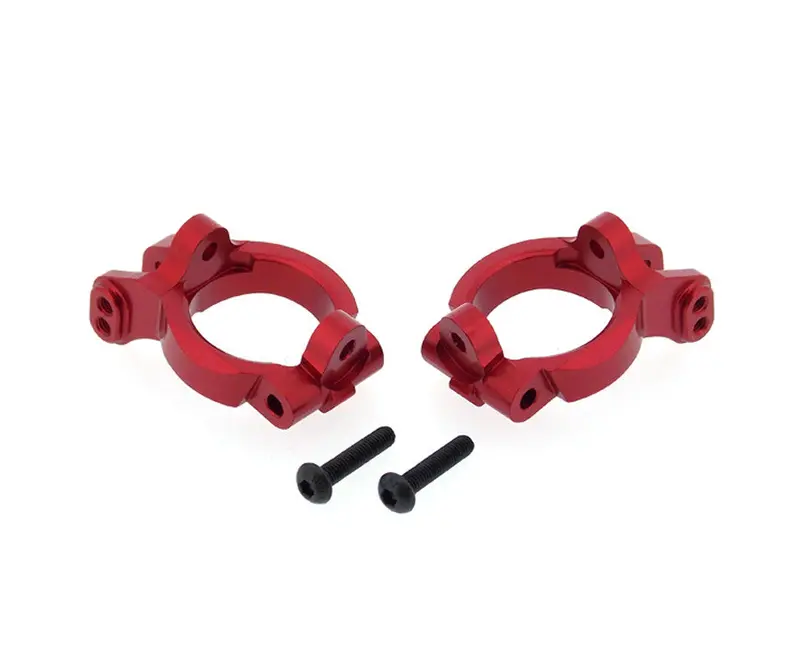 Axial Exo & Yeti Aluminum Front C-Hub - 1Pr Set Red 1