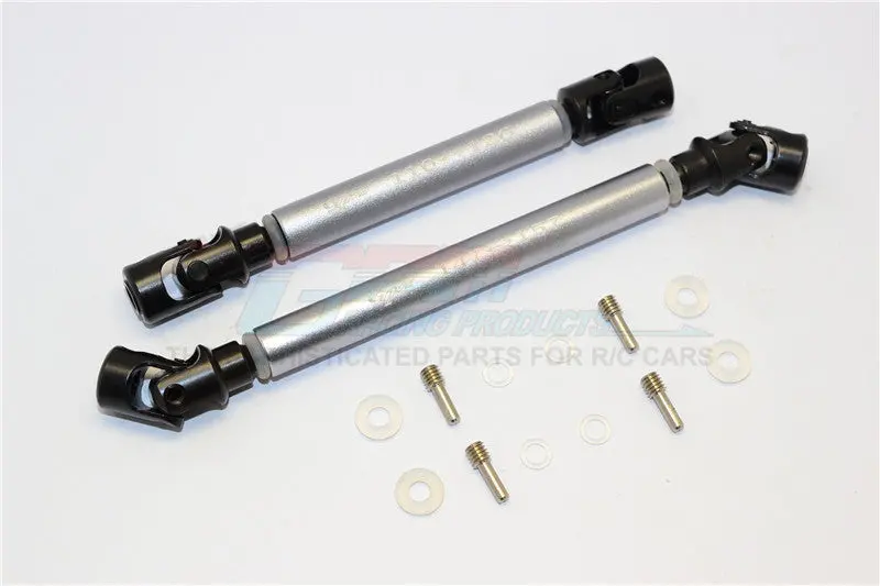 Axial Rr10 Bomber Steel Adjustable Main Shaft With Aluminum Body - 1Pr Set Gray Silver 1