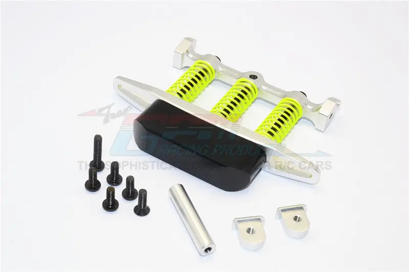 Axial Scx10 Aluminum Front Bumper Absorber - 1 Set Silver 1