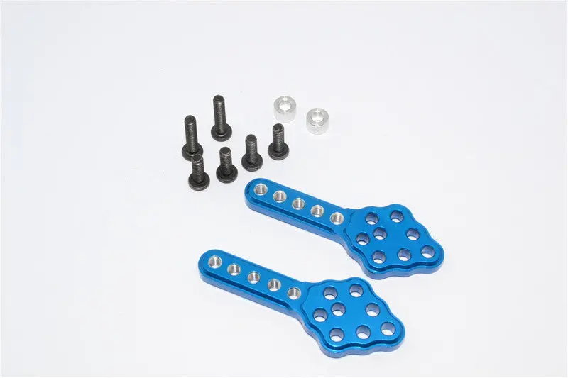 Axial Scx10 Aluminum Front/Rear Adjustable Damper Mount With Multiple Holes - 1Pr Blue 1