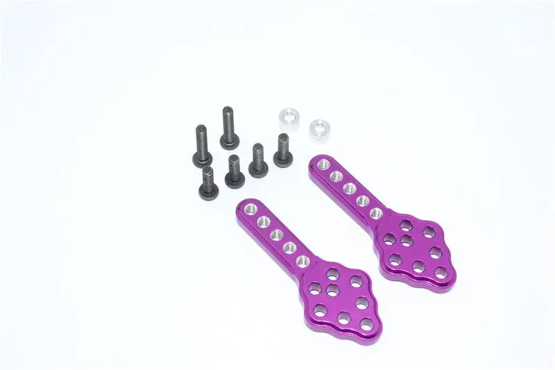 Axial Scx10 Aluminum Front/Rear Adjustable Damper Mount With Multiple Holes - 1Pr Purple 1