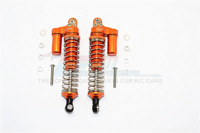 Axial Scx10 Aluminum Front/Rear L-Shape Shocks (92Mm) - 1Pr Set Orange 1