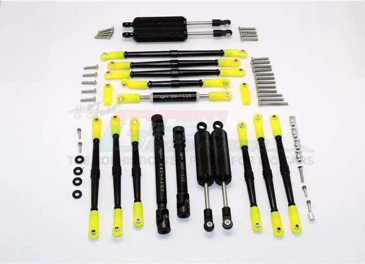 Axial Scx10 Ii (Ax90046) Aluminum Chassis Lift Up Combo (Switch From 77Mm To 100Mm) - 1 Set Black 1