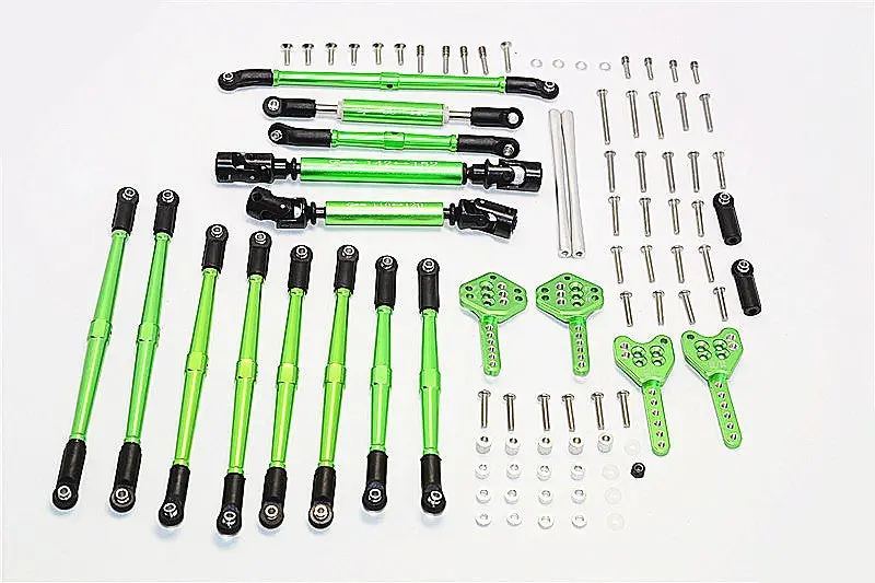 Axial Scx10 Ii (Ax90046) Aluminum Chassis Lift Up Combo (Tie Rods & Center Shaft & Damper Mount) - 1 Set Green 1