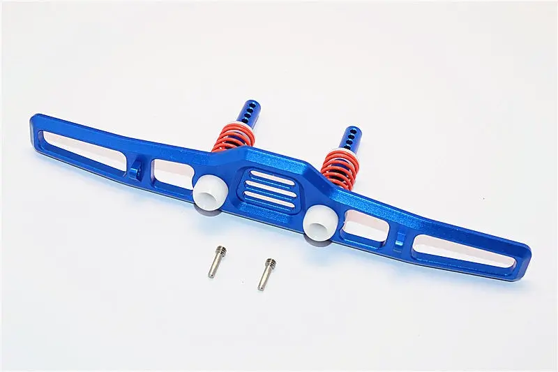 Axial Scx10 Ii (Ax90046) Aluminum Front Bumper With Spring - 1 Set Blue 1