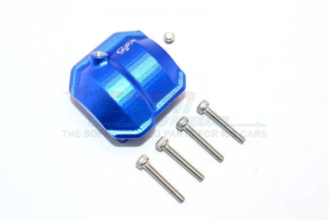 Axial Scx10 Ii (Ax90046) Aluminum Front/Rear Differential Cover With Hole - 1Pc Set Blue 1