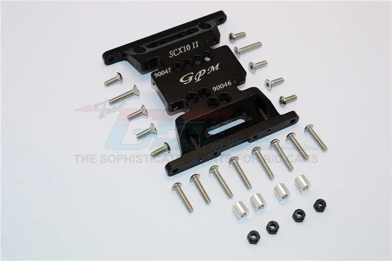Axial Scx10 Ii (Ax90046) Aluminum Gear Box Bottom Mount - 1Pc Set Black 1