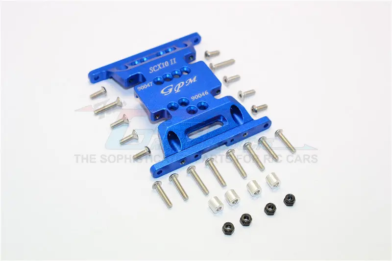Axial Scx10 Ii (Ax90046) Aluminum Gear Box Bottom Mount - 1Pc Set Blue 1