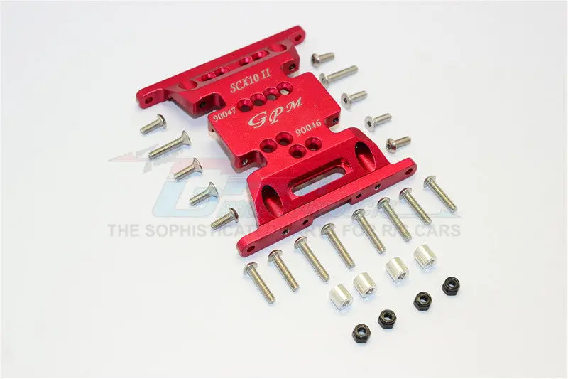 Axial Scx10 Ii (Ax90046) Aluminum Gear Box Bottom Mount - 1Pc Set Red 1