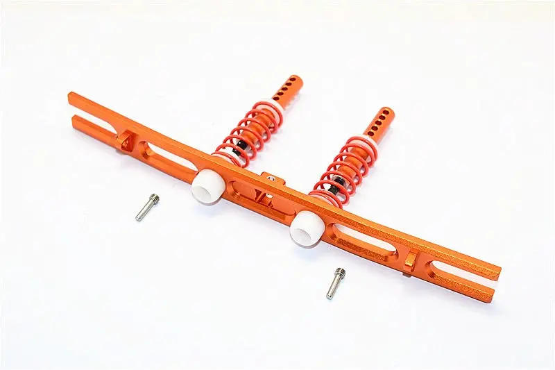 Axial Scx10 Ii (Ax90046) Aluminum Rear Bumper With Spring - 1 Set Orange 1