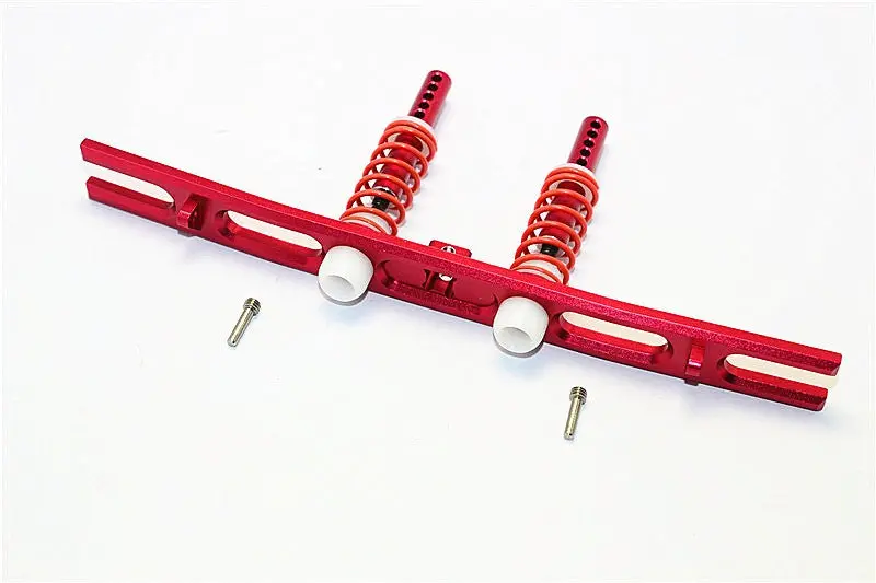 Axial Scx10 Ii (Ax90046) Aluminum Rear Bumper With Spring - 1 Set Red 1