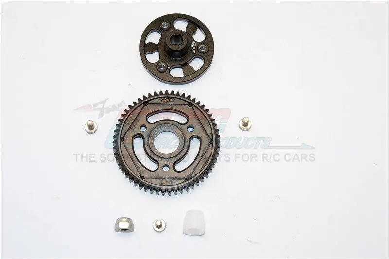 Axial Scx10 Ii (Ax90046) Aluminum Spur Gear Adapter + Steel Gear 55T - 1 Set Black 1