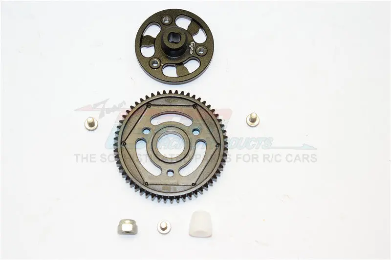 Axial Scx10 Ii (Ax90046) Aluminum Spur Gear Adapter + Steel Gear 56T - 1 Set Black 1
