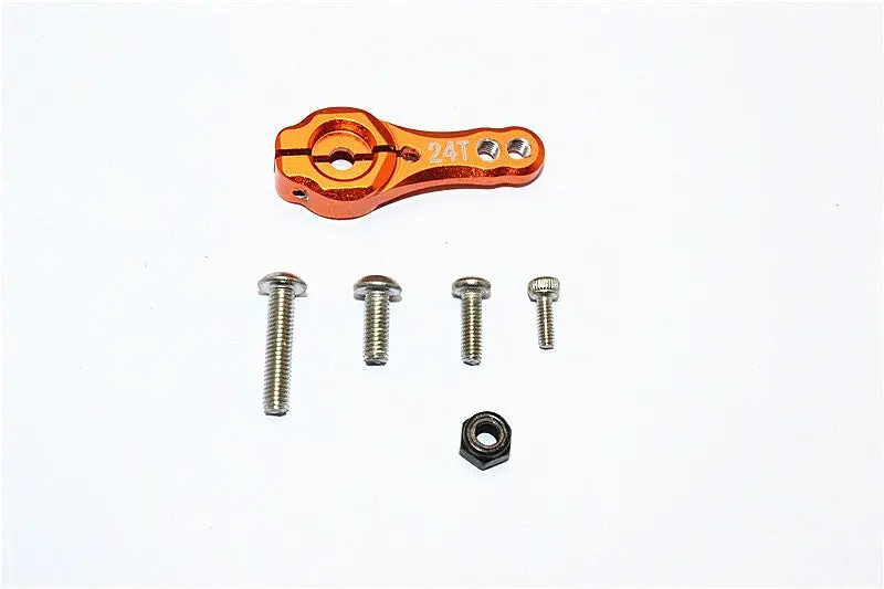 Axial Scx10 Ii (Ax90046, Ax90047) Aluminum 24T Servo Horn - 1Pc Set Orange 1