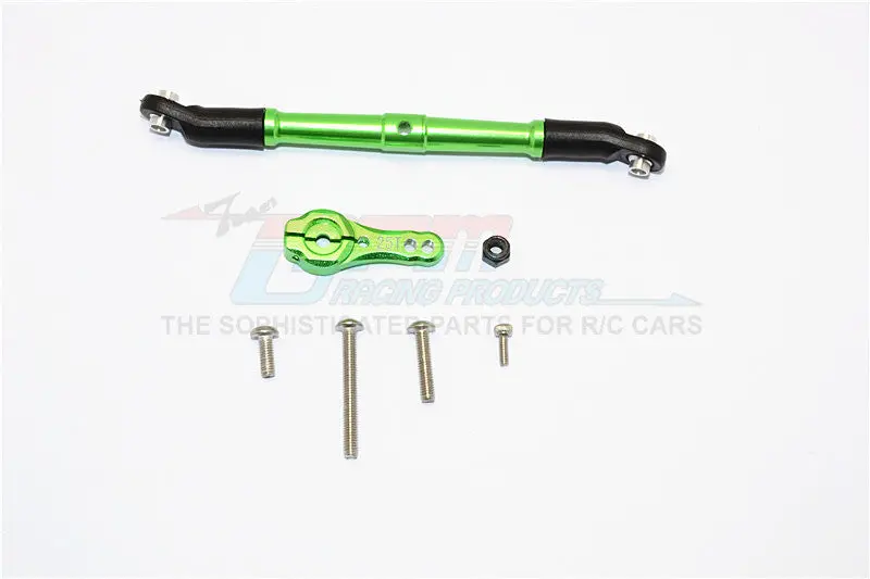 Axial Scx10 Ii (Ax90046, Ax90047) Aluminum Adjustable Servo Rod & 25T Servo Horn - 2Pcs Set Green 1