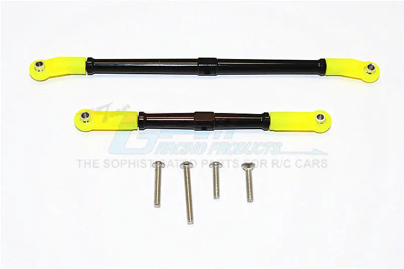 Axial Scx10 Ii (Ax90046, Ax90047) Aluminum Adjustable Steering & Supporting Links - 2Pcs Set Black 1