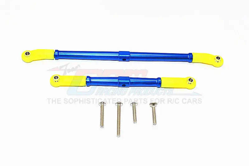 Axial Scx10 Ii (Ax90046, Ax90047) Aluminum Adjustable Steering & Supporting Links - 2Pcs Set Blue 1