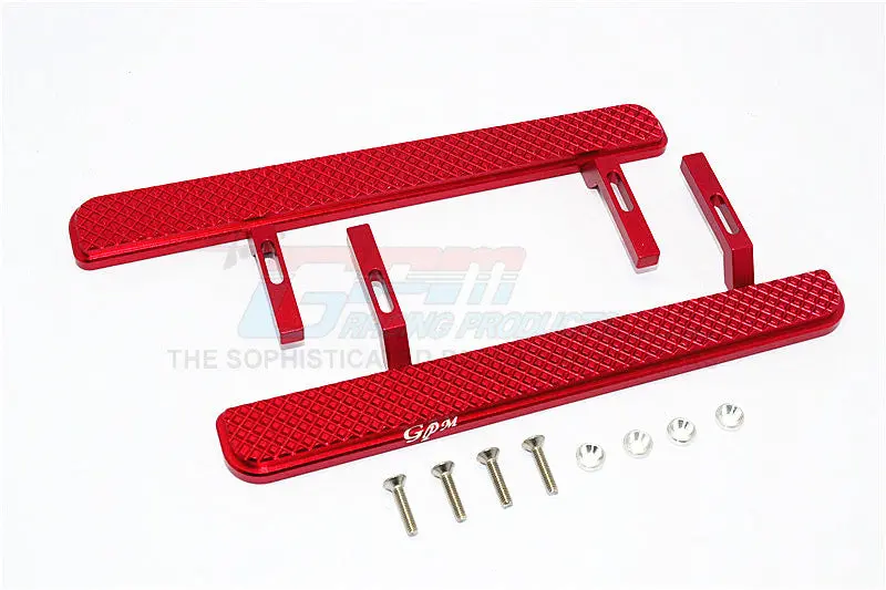 Axial Scx10 Ii (Ax90046, Ax90047) Aluminum Exterior Trail (Diamond Pattern) - 1Pr Set Red 1