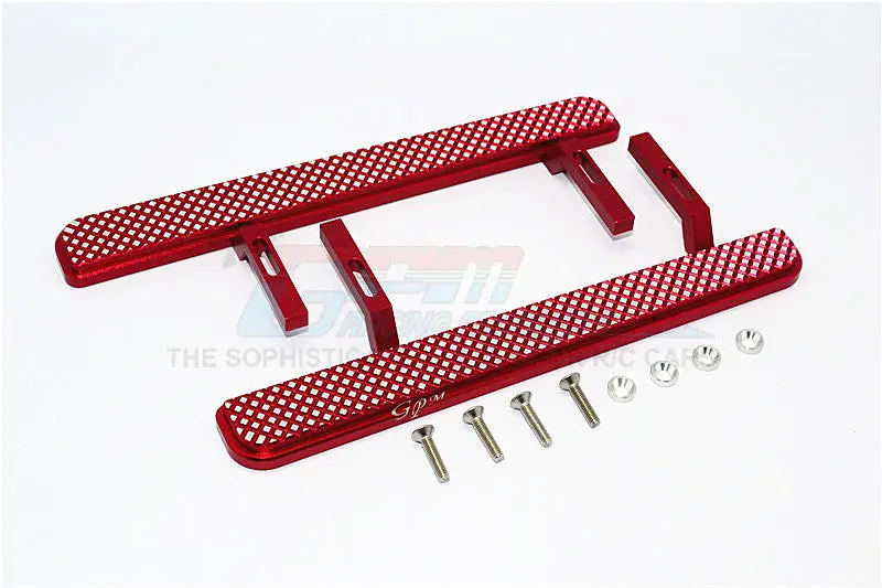 Axial Scx10 Ii (Ax90046, Ax90047) Aluminum Exterior Trail (Diamond Silver) - 1Pr Set Red 1