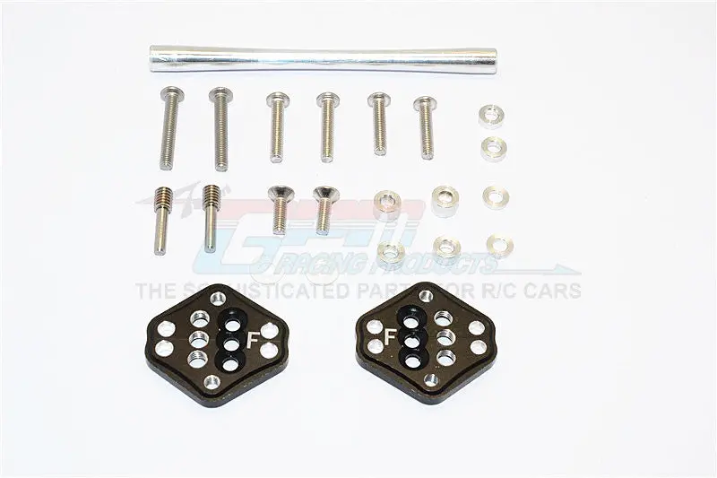 Axial Scx10 Ii (Ax90046, Ax90047) Aluminum Front Adjustable Mount For Original Shock Tower - 1Pr Set Black 1
