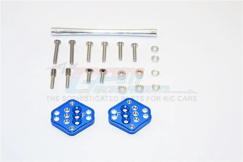 Axial Scx10 Ii (Ax90046, Ax90047) Aluminum Front Adjustable Mount For Original Shock Tower - 1Pr Set Blue 1