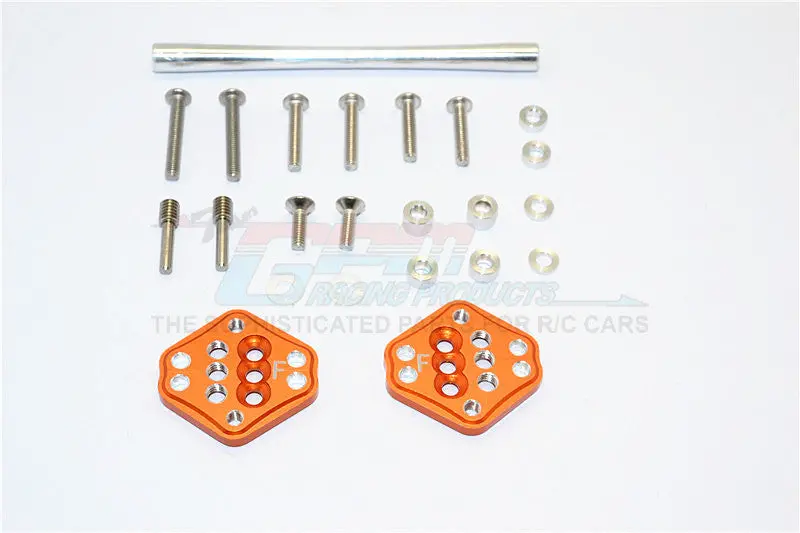 Axial Scx10 Ii (Ax90046, Ax90047) Aluminum Front Adjustable Mount For Original Shock Tower - 1Pr Set Orange 1