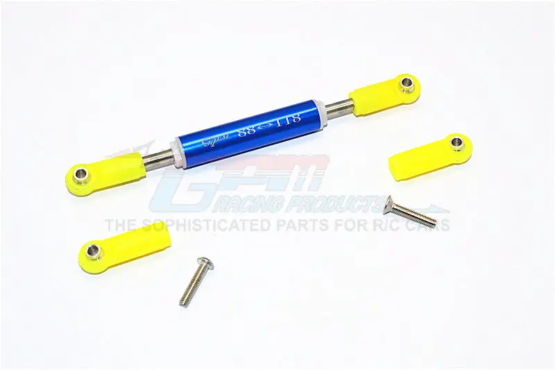 Axial Scx10 Ii (Ax90046, Ax90047) Aluminum Front Adjustable Supporting Link With Changeable Ball Ends - 1Pc Set Blue 1
