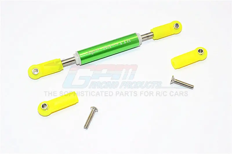 Axial Scx10 Ii (Ax90046, Ax90047) Aluminum Front Adjustable Supporting Link With Changeable Ball Ends - 1Pc Set Green 1