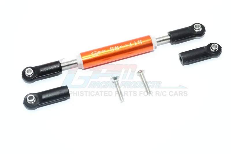 Axial Scx10 Ii (Ax90046, Ax90047) Aluminum Front Adjustable Supporting Link With Changeable Ball Ends - 1Pc Set Orange 1