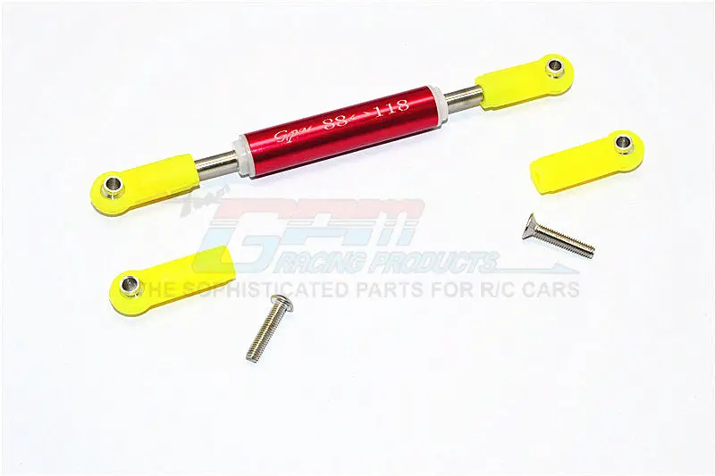 Axial Scx10 Ii (Ax90046, Ax90047) Aluminum Front Adjustable Supporting Link With Changeable Ball Ends - 1Pc Set Red 1