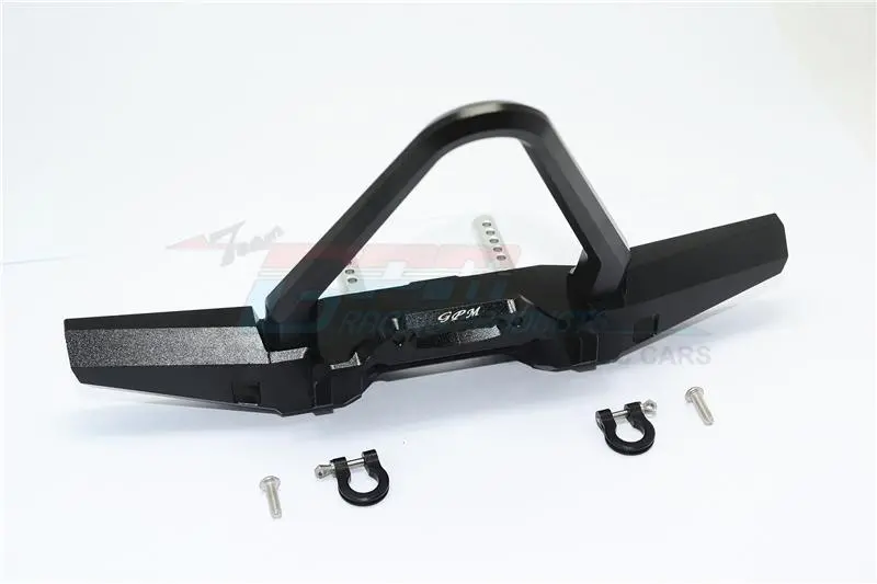 Axial Scx10 Ii (Ax90046, Ax90047) Aluminum Front Bumper With D-Rings - 1 Set Black 1