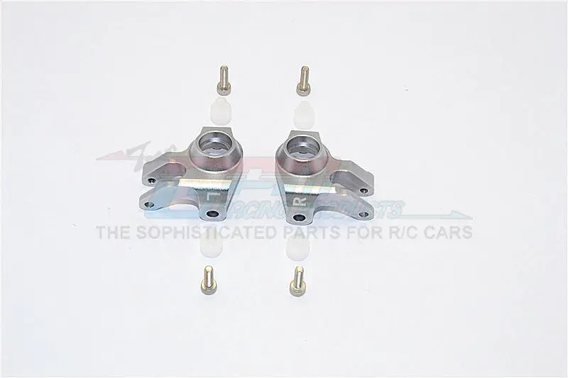 Axial Scx10 Ii (Ax90046, Ax90047) Aluminum Front Knuckle Arm - 1Pr Set Gray Silver 1