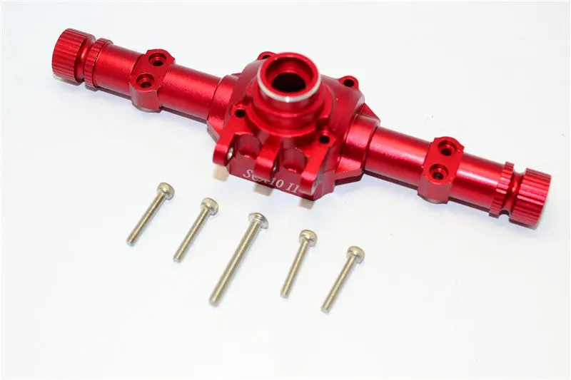Axial Scx10 Ii (Ax90046, Ax90047) Aluminum Front/Rear Axle Housing - 1 Set Red 1