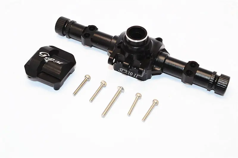 Axial Scx10 Ii (Ax90046, Ax90047) Aluminum Front/Rear Axle Housing With Cover - 1 Set Black 1