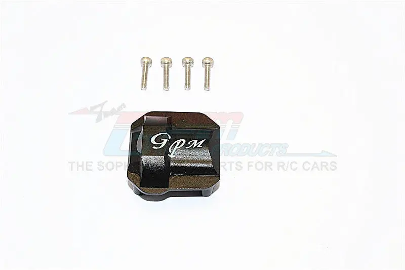 Axial Scx10 Ii (Ax90046, Ax90047) Aluminum Front/Rear Differential Cover - 1Pc Set Black 1