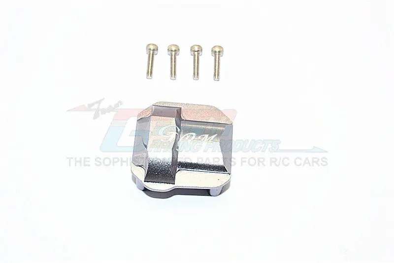 Axial Scx10 Ii (Ax90046, Ax90047) Aluminum Front/Rear Differential Cover - 1Pc Set Gray Silver 1