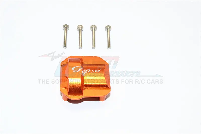 Axial Scx10 Ii (Ax90046, Ax90047) Aluminum Front/Rear Differential Cover - 1Pc Set Orange 1
