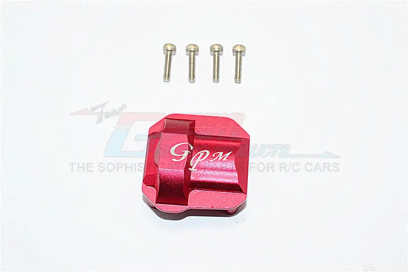 Axial Scx10 Ii (Ax90046, Ax90047) Aluminum Front/Rear Differential Cover - 1Pc Set Red 1