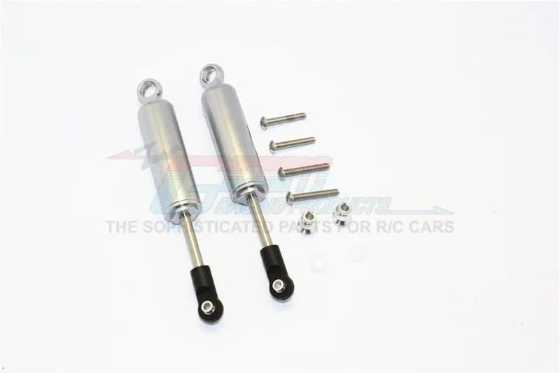 Axial Scx10 Ii (Ax90046, Ax90047) Aluminum Front/Rear Internal Shocks (95Mm) - 1Pr Set Gray Silver 1