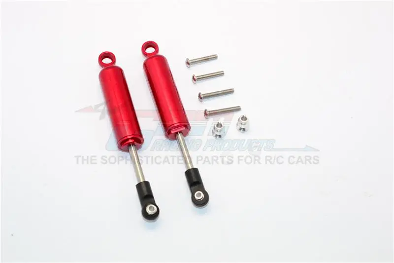 Axial Scx10 Ii (Ax90046, Ax90047) Aluminum Front/Rear Internal Shocks (95Mm) - 1Pr Set Red 1