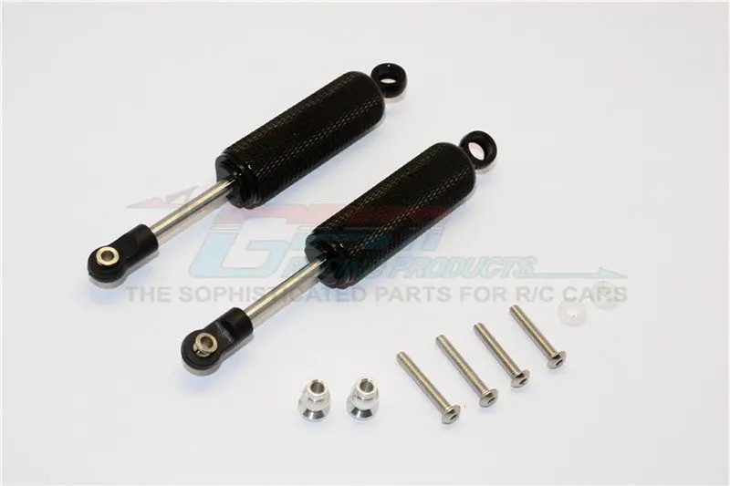 Axial Scx10 Ii (Ax90046, Ax90047) Aluminum Front/Rear Internal Shocks (95Mm) With Engraving - 1Pr Set Black 1
