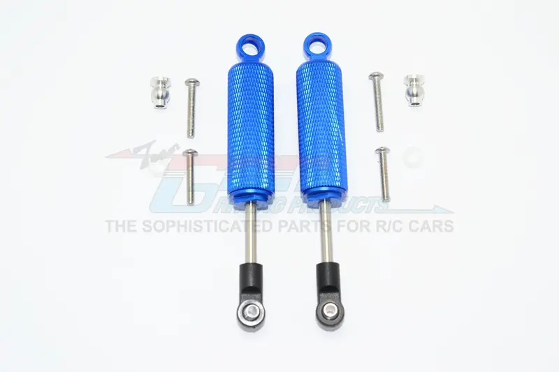 Axial Scx10 Ii (Ax90046, Ax90047) Aluminum Front/Rear Internal Shocks (95Mm) With Engraving - 1Pr Set Blue 1